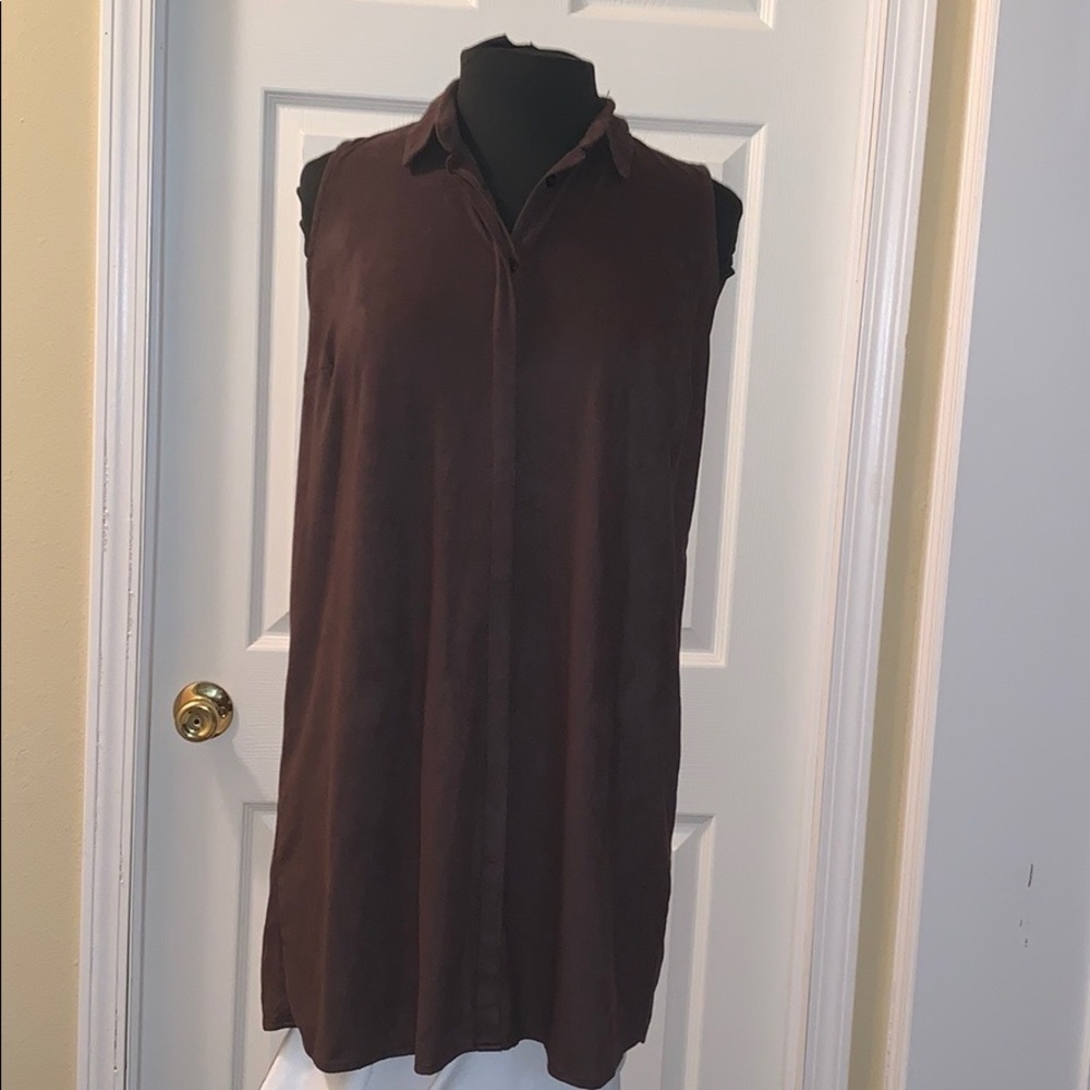 1/2 Price sz M chocolate brown suede dress